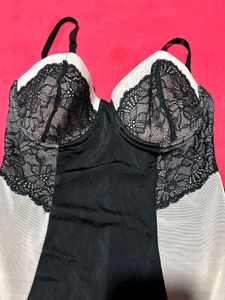 Black Lace Shaping Bodysuit