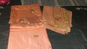 Peach Dress Material