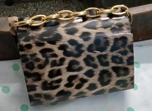 Leopard Print Handbag Clutch