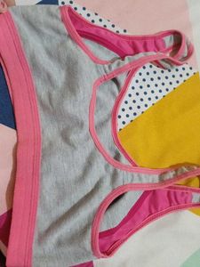 Pink &amp; Gray Sports Bra
