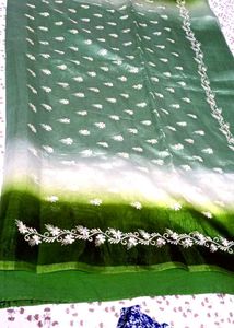 Green silk saree