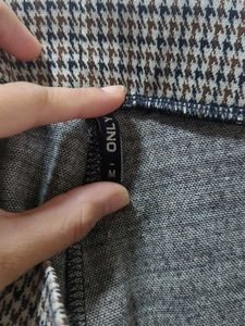 Houndstooth Split Hem Pants