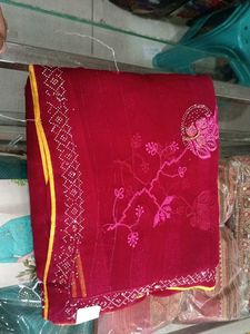 Elegant Maroon Saree