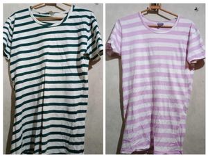 Combo Of Two Stripped T-shirts For Charity