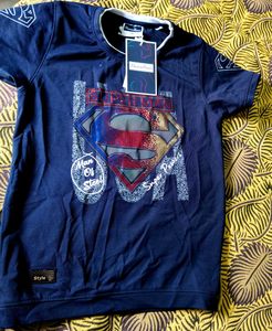 Superman Shainy Tshirt For Kids 5 To 7 Year