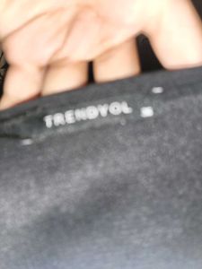 Trendyol Black Mesh Top