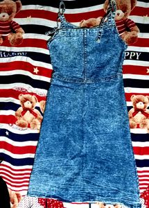 Denim Dungree Shirt Dress