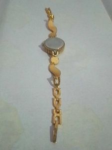 Party Wear Red and Gold Analog Watch