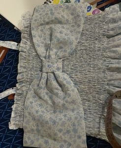blue bow top