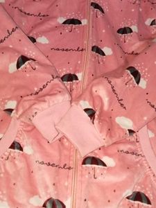 Pink Patterned Zip-Up Hoodie