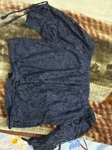 Lee Cooper Navy Blue Off shoulder Top