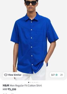 h&m cobalt blue shirt (unisex)