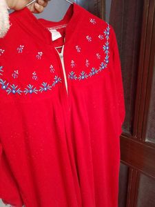 Fleece Embroidered Nightgown