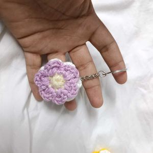 Crochet Yellow Flower Keychain 🌸🌸🌸