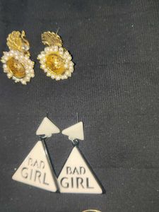 Earrings Combo Available With Free Hair Clutcher