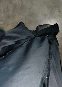 black elegant abaya with handwork and panel at the