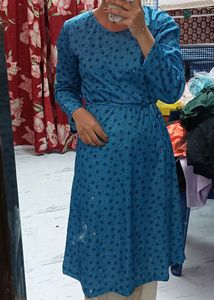 New Dress Frock Flared With Belt For Women