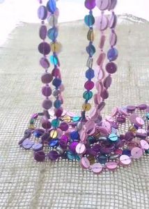 Beautiful Handmade Sequence Beads Three Lines Neck