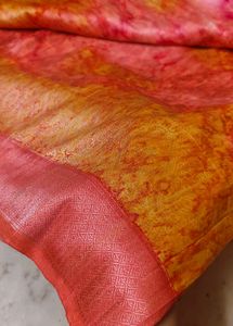 Elegant Orange &amp; Pink silk Saree 😍