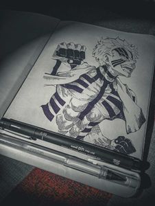 Uni Pin 0.03 Fineliner & Uniball White Gel Pen