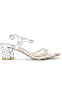 Silver Block Heels From Marie Claire By Bata