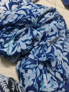 Blue Printed Kurta Set