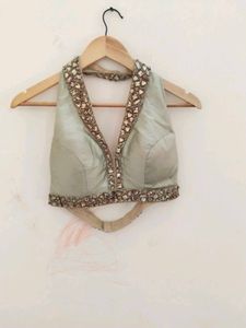 Heavy Flared Backless Choli Lehnga