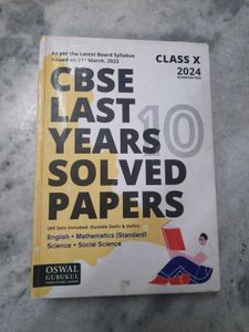 CBSE PYQ Book For Class 10(latest)