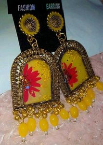 Elegant Handmade Resin Jhumka Earrings