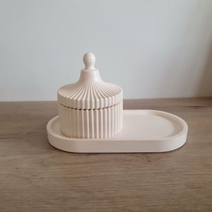 Crystal Jar With Tray