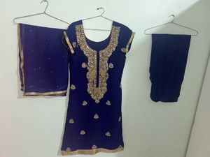 Navy Blue Salwar Kameez Suit
