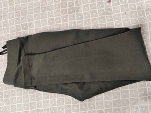 Olive Green Ponte Knit Pants