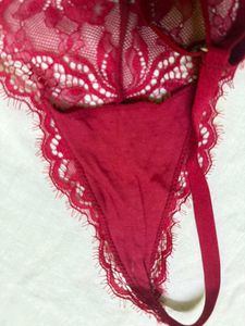 Red Lace Thong