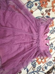 Purple Frock For Baby Girl