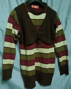 Beautiful Women&#39;s Woolen Middy Dress Multicolour