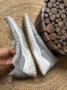 Gray Knit Sneakers Lightweight