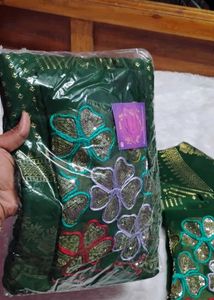 Elegant Geogette Foil Work Saree