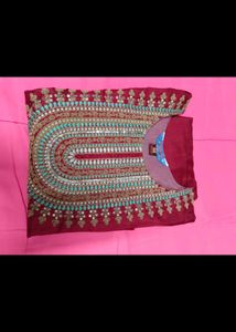 Burgundy Embroidered Salwar Kameez