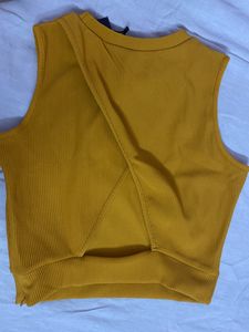 Stylish Cutout Mustard New Top