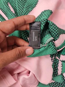 Tropical Print Chiffon Dress