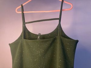 Green Sparkly Skater Dress