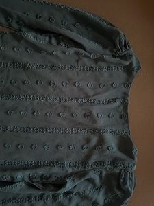 Green Floral Long Sleeve Top