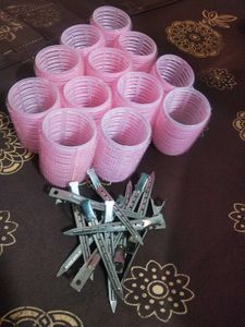 12 Hair Rollers &amp; Clips set