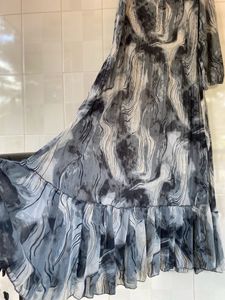 Grey &amp; Black Trendy Gown