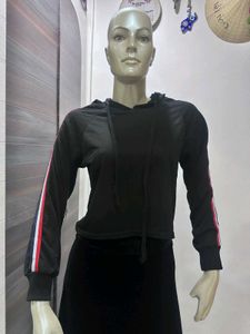 Striped Sleeve Hoodie