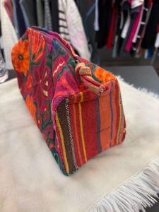 zara Floral Embroidered Pouch