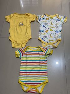 Set Of 3 Onesie For 0-3 Months Baby
