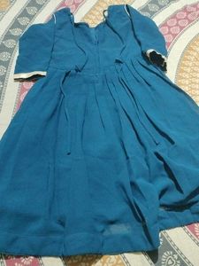 Teal Embellished Kurta Set