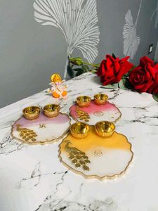 Resin Pooja Thali 6" One Piece