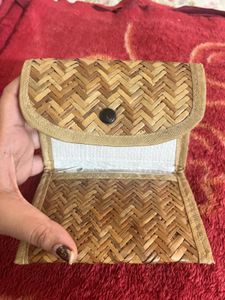 Woven Straw Wallet